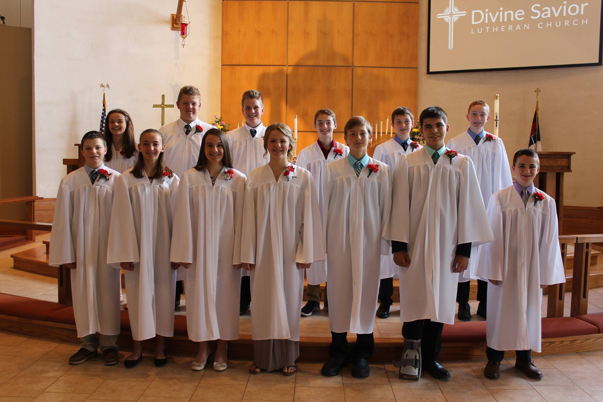 children being confirmed into church
